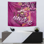 Personalized QLD Rugby League Tapestry Maroons Aboriginal Art