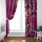 Personalized QLD Rugby League Window Curtain Maroons Aboriginal Art