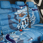 Personalized NSW Rugby League Back Car Seat Cover Blues Mascot Indigenous