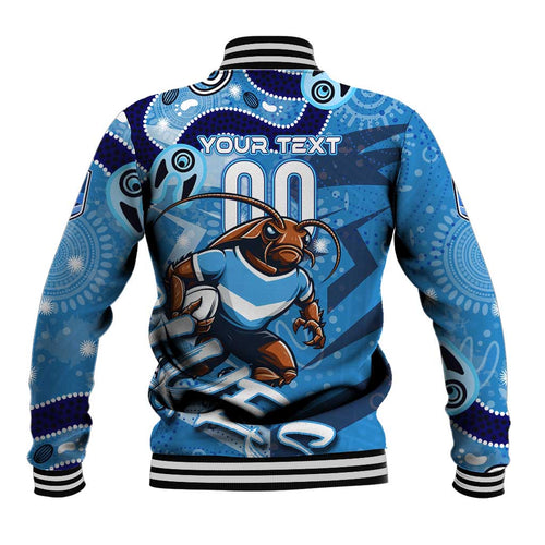 Personalized NSW Rugby League Baseball Jacket Blues Mascot Indigenous