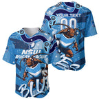 Personalized NSW Rugby League Baseball Jersey Blues Mascot Indigenous