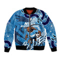 Personalized NSW Rugby League Bomber Jacket Blues Mascot Indigenous