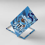 Personalized NSW Rugby League Canvas Wall Art Blues Mascot Indigenous