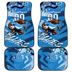 Personalized NSW Rugby League Car Mats Blues Mascot Indigenous