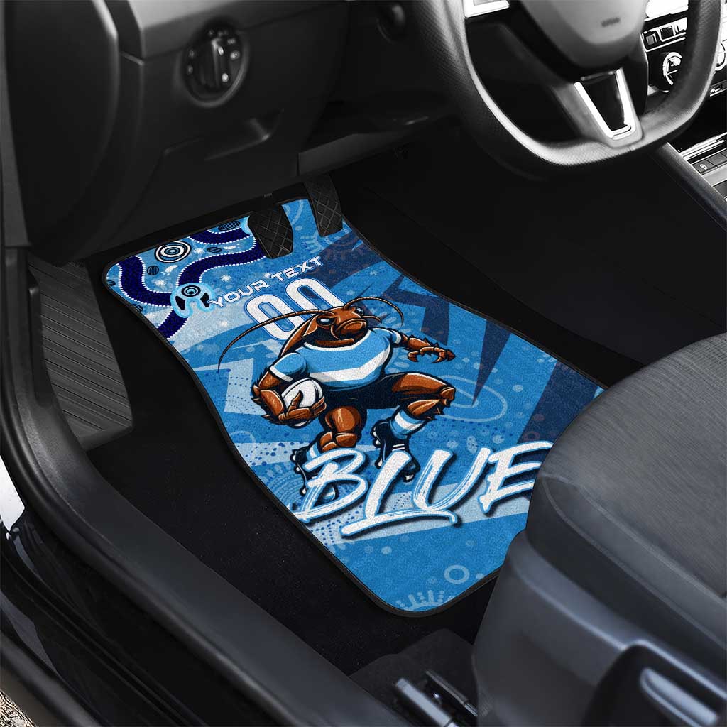 Personalized NSW Rugby League Car Mats Blues Mascot Indigenous