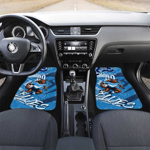 Personalized NSW Rugby League Car Mats Blues Mascot Indigenous