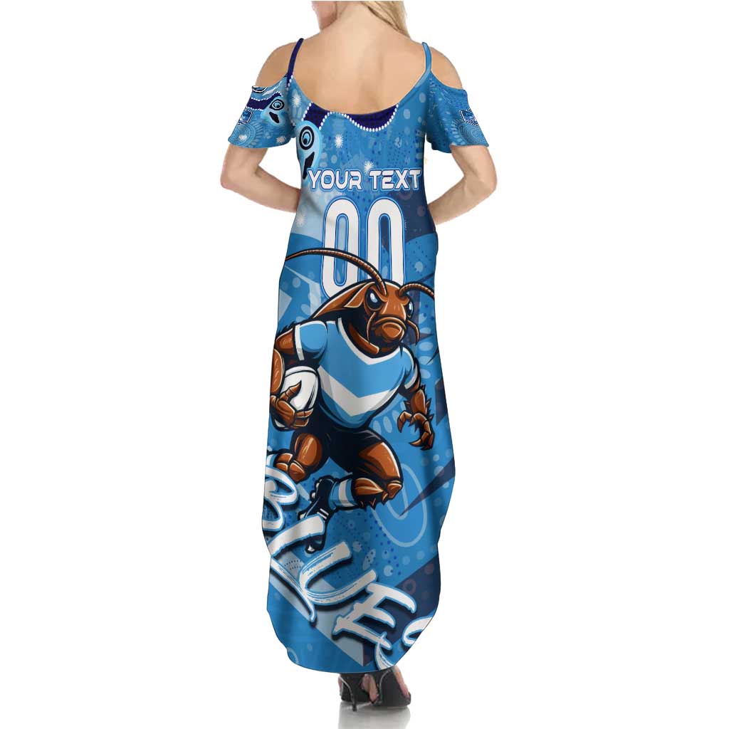 Personalized NSW Rugby League Family Matching Summer Maxi Dress and Hawaiian Shirt Blues Mascot Indigenous