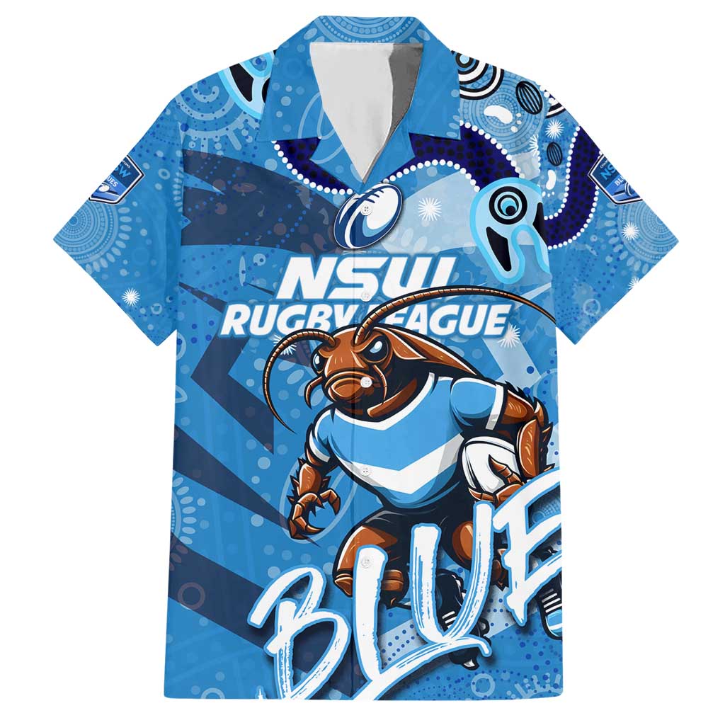 Personalized NSW Rugby League Hawaiian Shirt Blues Mascot Indigenous