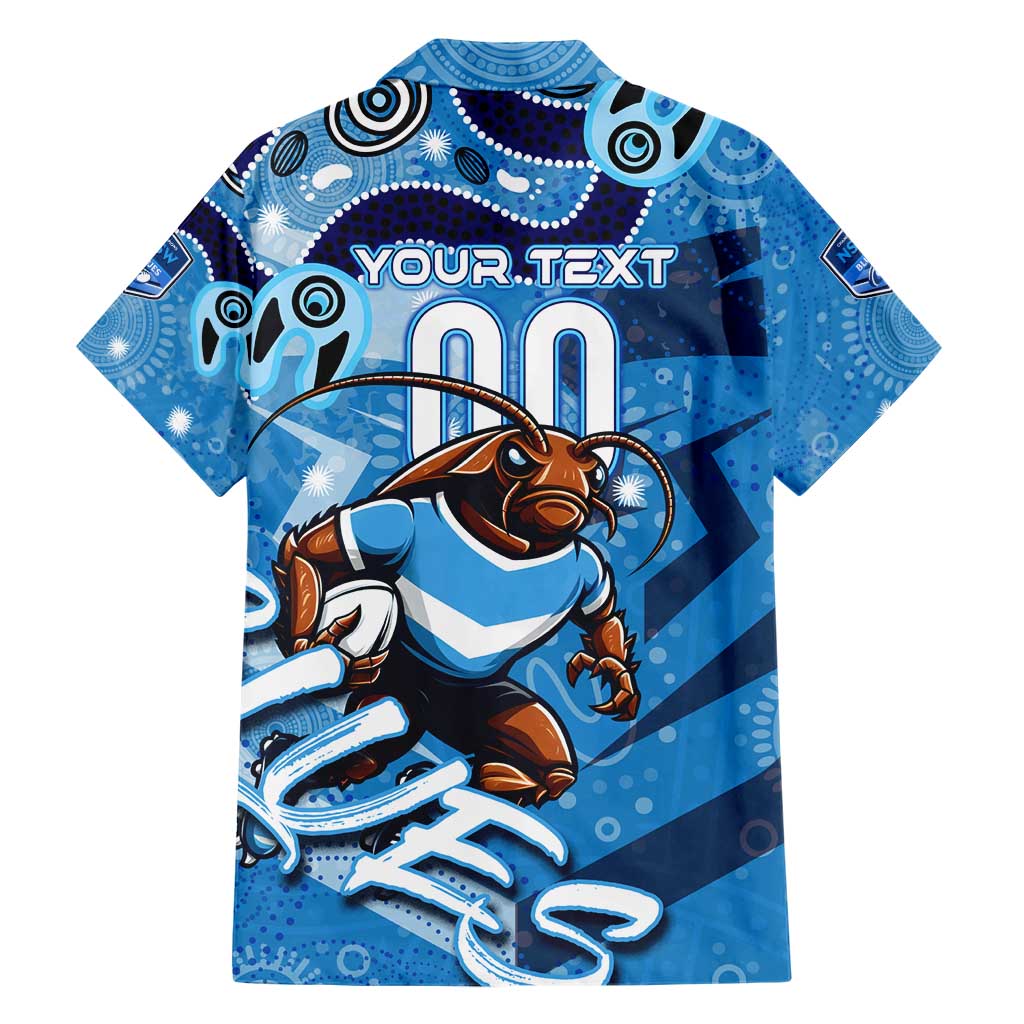 Personalized NSW Rugby League Hawaiian Shirt Blues Mascot Indigenous
