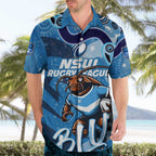 Personalized NSW Rugby League Hawaiian Shirt Blues Mascot Indigenous