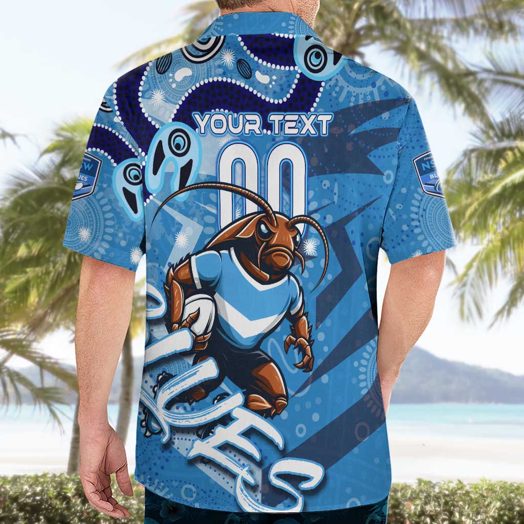 Personalized NSW Rugby League Hawaiian Shirt Blues Mascot Indigenous
