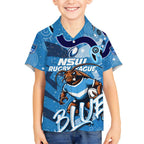 Personalized NSW Rugby League Hawaiian Shirt Blues Mascot Indigenous