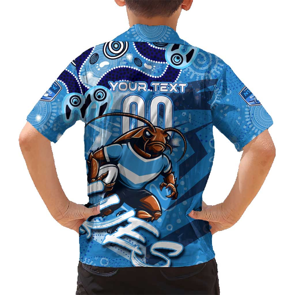 Personalized NSW Rugby League Hawaiian Shirt Blues Mascot Indigenous
