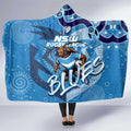 Personalized NSW Rugby League Hooded Blanket Blues Mascot Indigenous
