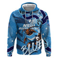 Personalized NSW Rugby League Hoodie Blues Mascot Indigenous