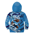Personalized NSW Rugby League Kid Hoodie Blues Mascot Indigenous