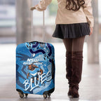 Personalized NSW Rugby League Luggage Cover Blues Mascot Indigenous
