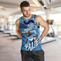 Personalized NSW Rugby League Men Tank Top Blues Mascot Indigenous