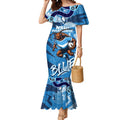 Personalized NSW Rugby League Mermaid Dress Blues Mascot Indigenous