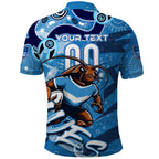 Personalized NSW Rugby League Polo Shirt Blues Mascot Indigenous