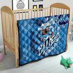Personalized NSW Rugby League Quilt Blues Mascot Indigenous
