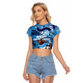 Personalized NSW Rugby League Raglan Cropped T Shirt Blues Mascot Indigenous