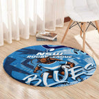 Personalized NSW Rugby League Round Carpet Blues Mascot Indigenous