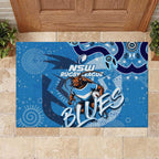 Personalized NSW Rugby League Rubber Doormat Blues Mascot Indigenous