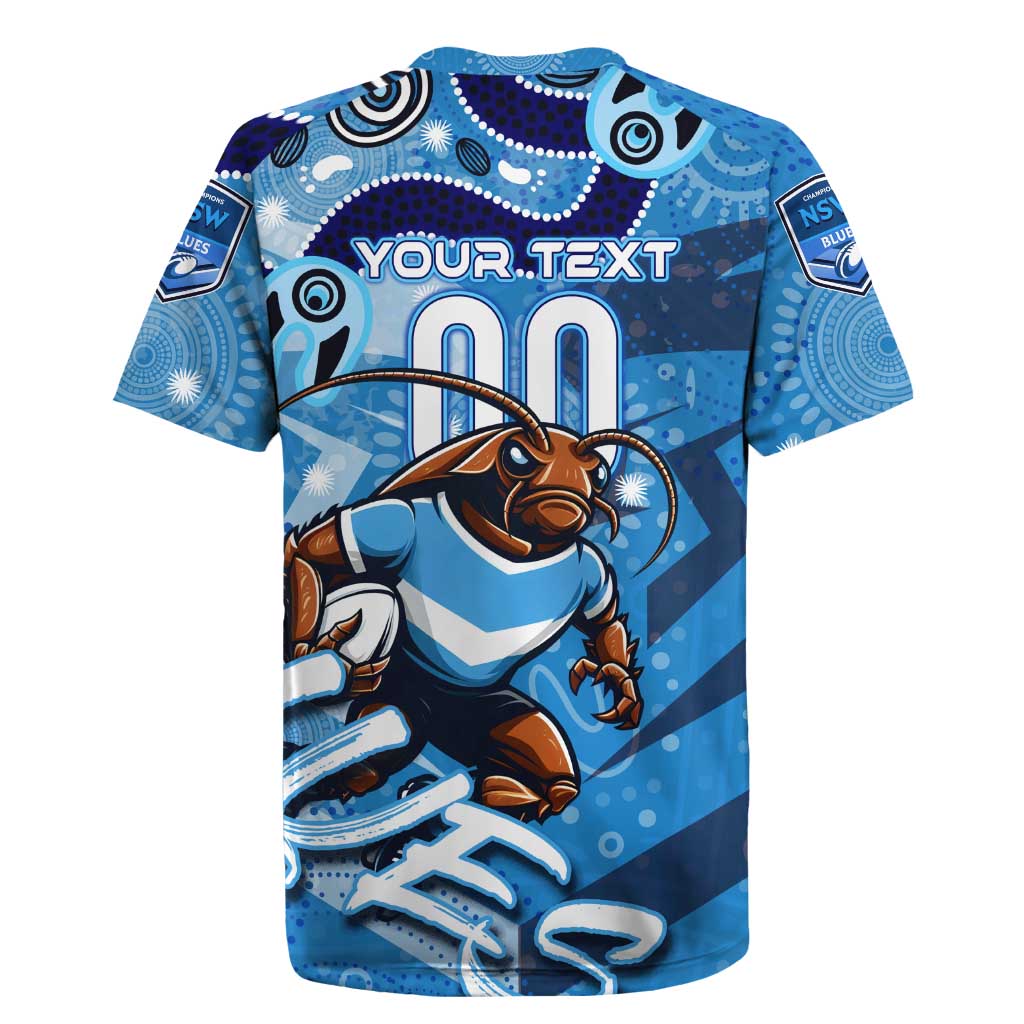 Personalized NSW Rugby League Rugby Jersey Blues Mascot Indigenous