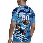 Personalized NSW Rugby League Rugby Jersey Blues Mascot Indigenous