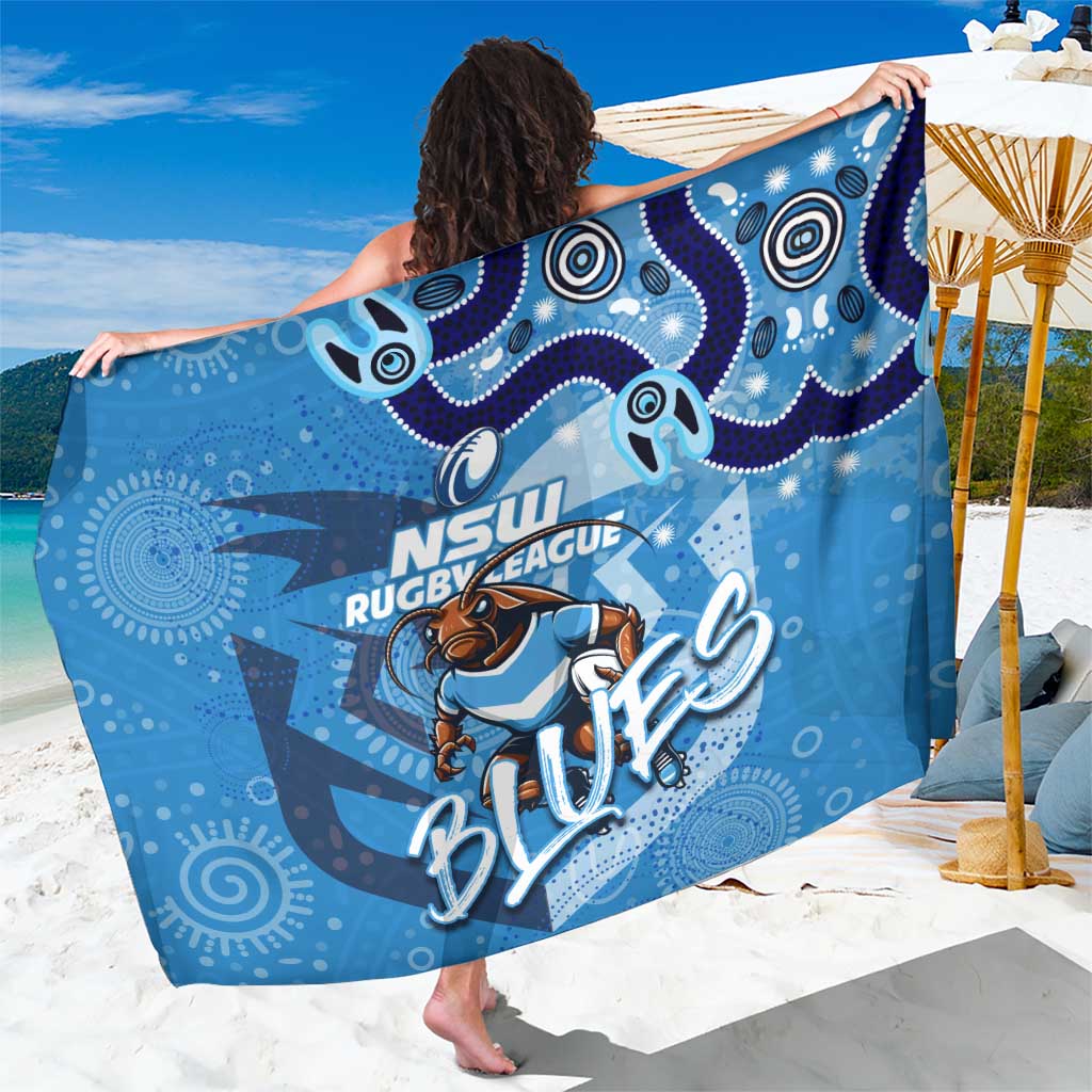 Personalized NSW Rugby League Sarong Blues Mascot Indigenous