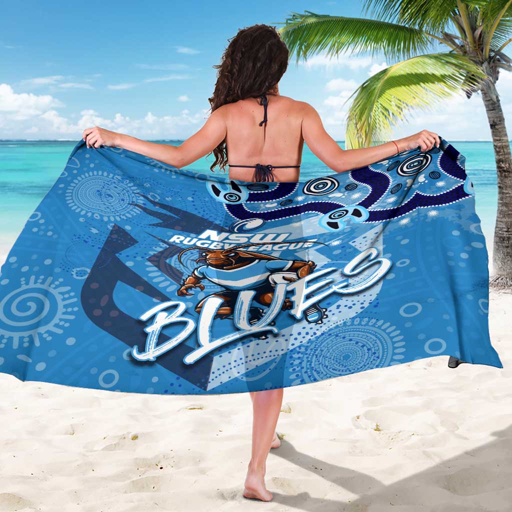 Personalized NSW Rugby League Sarong Blues Mascot Indigenous