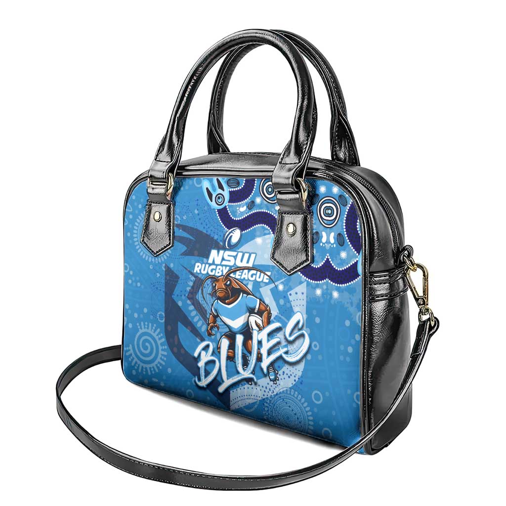 Personalized NSW Rugby League Shoulder Handbag Blues Mascot Indigenous