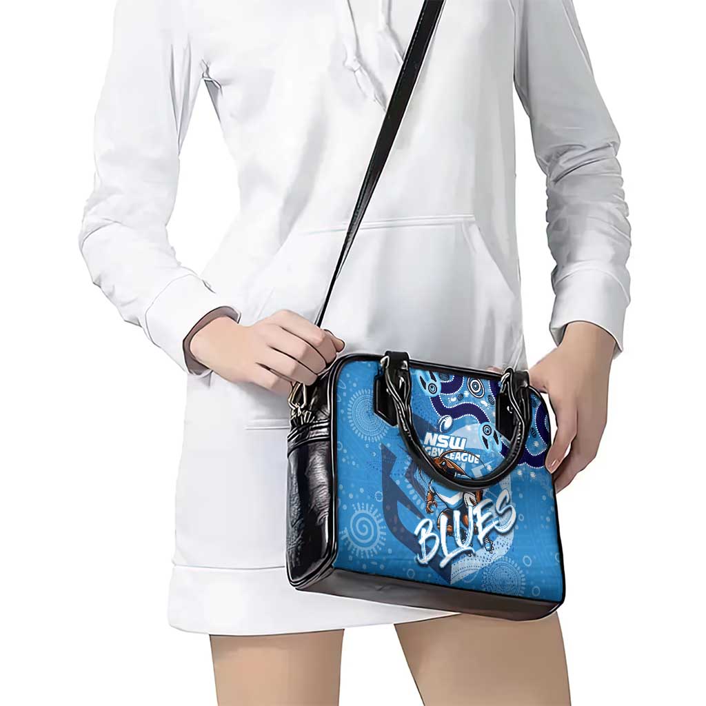 Personalized NSW Rugby League Shoulder Handbag Blues Mascot Indigenous