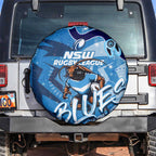 Personalized NSW Rugby League Spare Tire Cover Blues Mascot Indigenous