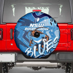 Personalized NSW Rugby League Spare Tire Cover Blues Mascot Indigenous