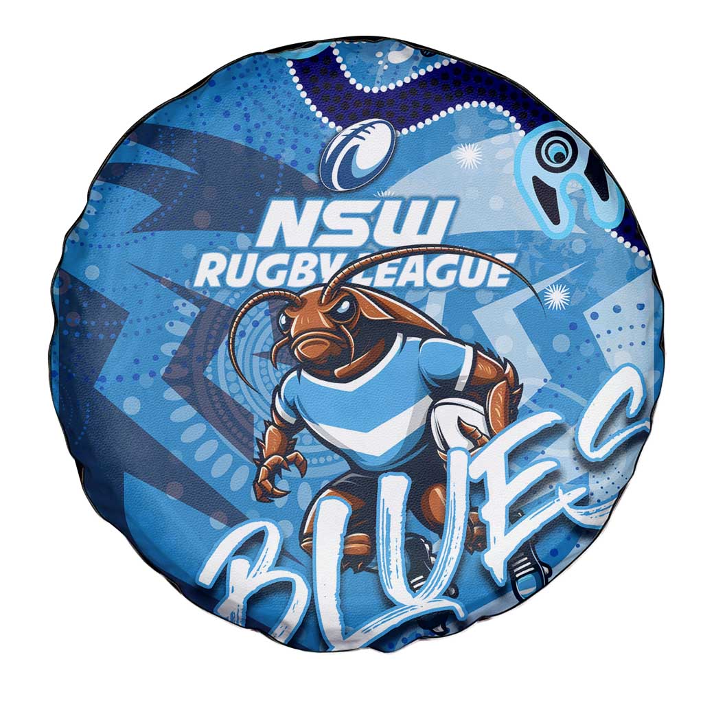 Personalized NSW Rugby League Spare Tire Cover Blues Mascot Indigenous