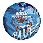 Personalized NSW Rugby League Spare Tire Cover Blues Mascot Indigenous