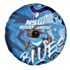 Personalized NSW Rugby League Spare Tire Cover Blues Mascot Indigenous