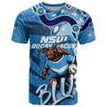 Personalized NSW Rugby League T Shirt Blues Mascot Indigenous