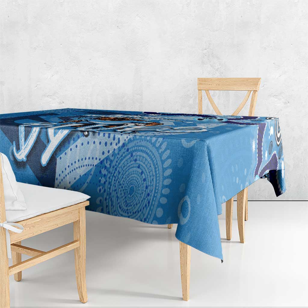 Personalized NSW Rugby League Tablecloth Blues Mascot Indigenous