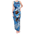 Personalized NSW Rugby League Tank Maxi Dress Blues Mascot Indigenous