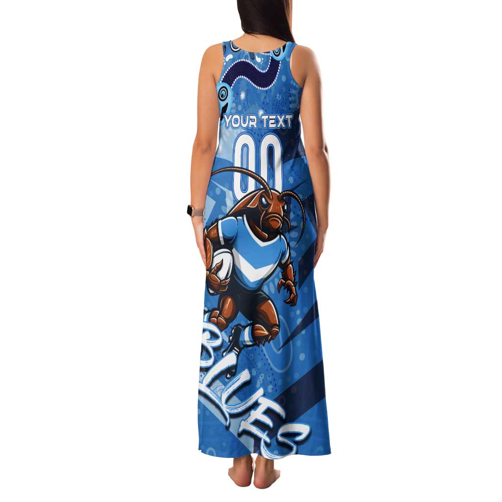 Personalized NSW Rugby League Tank Maxi Dress Blues Mascot Indigenous