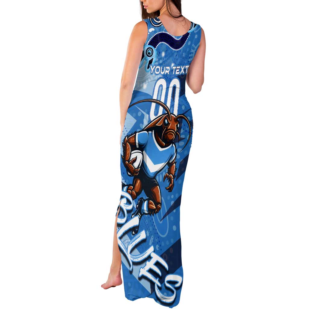 Personalized NSW Rugby League Tank Maxi Dress Blues Mascot Indigenous
