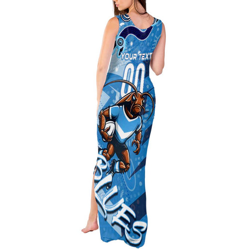 Personalized NSW Rugby League Tank Maxi Dress Blues Mascot Indigenous