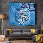 Personalized NSW Rugby League Tapestry Blues Mascot Indigenous