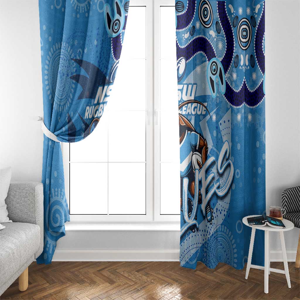 Personalized NSW Rugby League Window Curtain Blues Mascot Indigenous