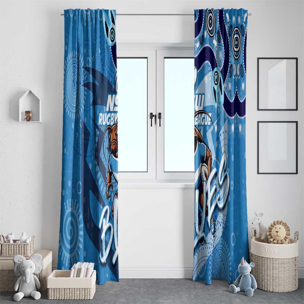 Personalized NSW Rugby League Window Curtain Blues Mascot Indigenous