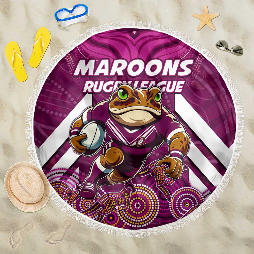 Custom Maroons Cane Toad Beach Blanket Queensland Rugby