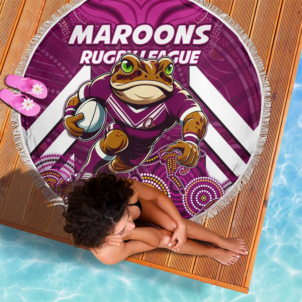 Custom Maroons Cane Toad Beach Blanket Queensland Rugby